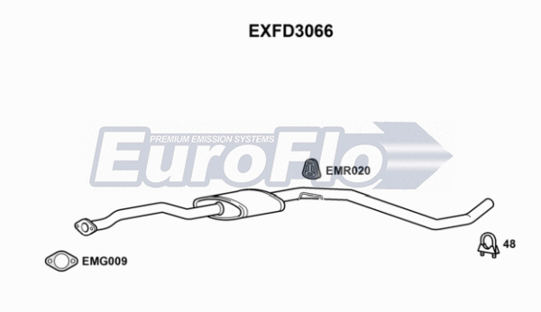 Centre Muffler (EXFD3066)