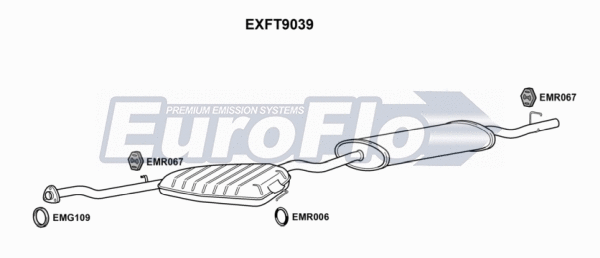Centre/Rear Muffler (EXFT9039)