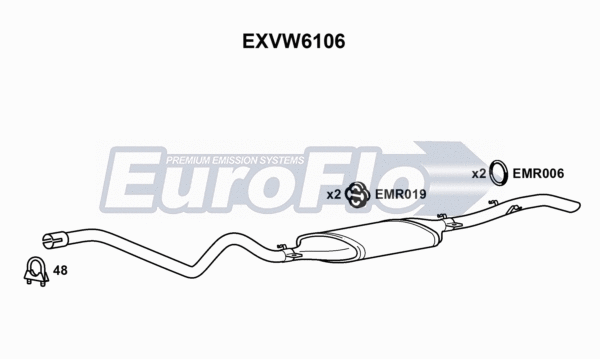 Rear Muffler (EXVW6106)
