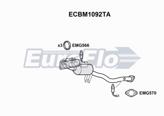 Catalytic Converter (ECBM1092TA)