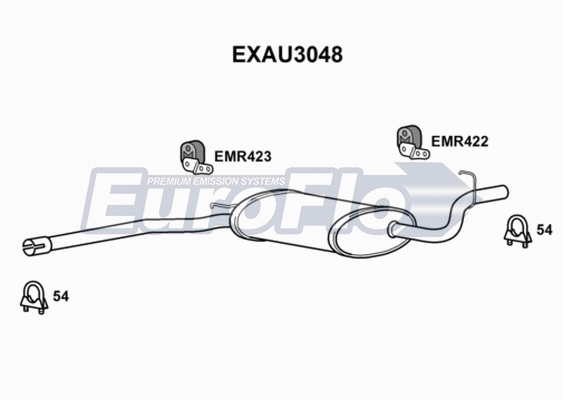 Centre Muffler (EXAU3048)