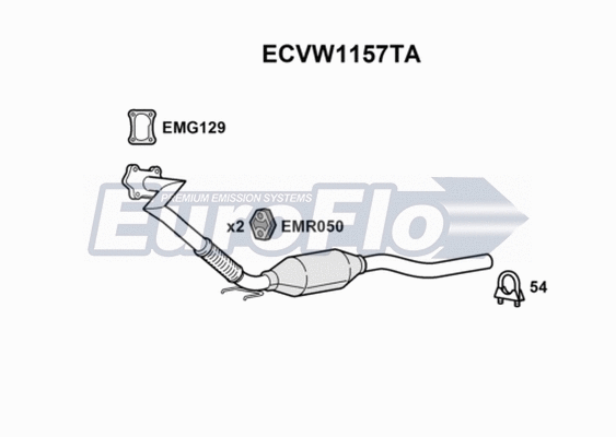 Catalytic Converter (ECVW1157TA)