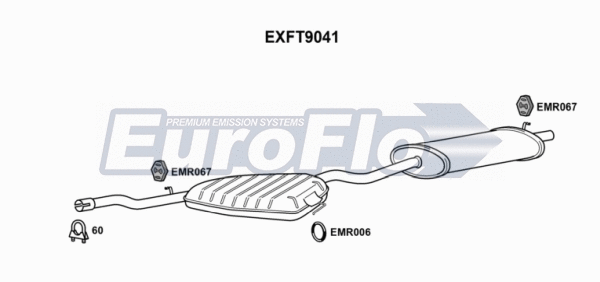 Centre/Rear Muffler (EXFT9041)