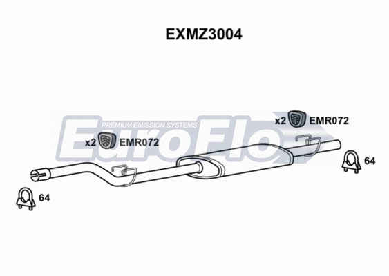 Centre Muffler (EXMZ3004)