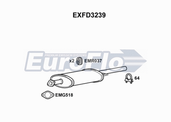 Centre Muffler (EXFD3239)