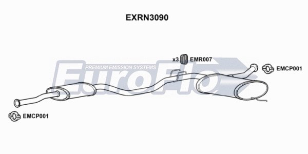Centre Muffler (EXRN3090)