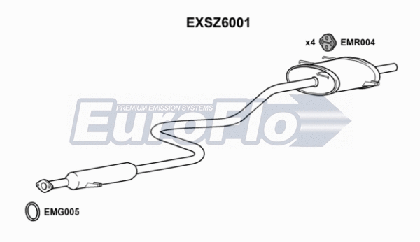 Rear Muffler (EXSZ6001)
