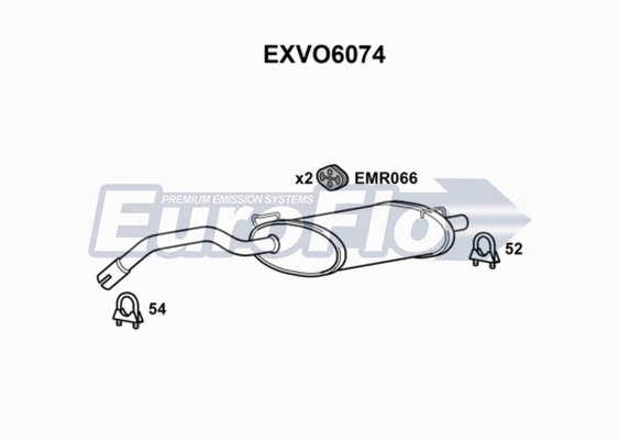 Rear Muffler (EXVO6074)