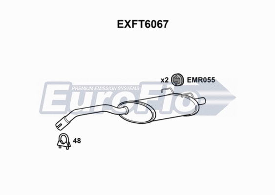 Rear Muffler (EXFT6067)