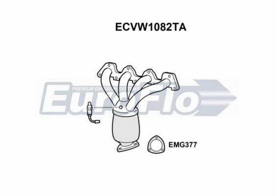 Catalytic Converter (ECVW1082TA)