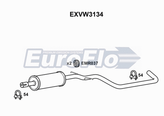 Centre Muffler (EXVW3134)