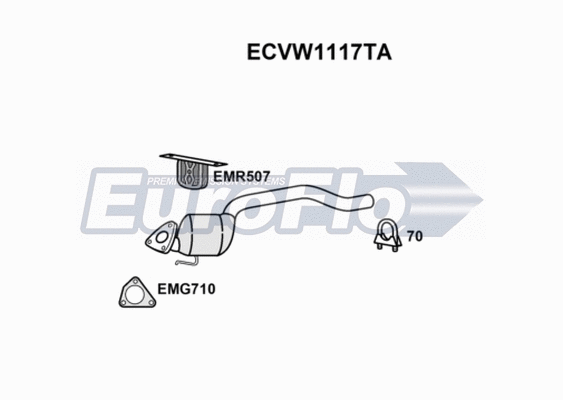 Catalytic Converter (ECVW1117TA)