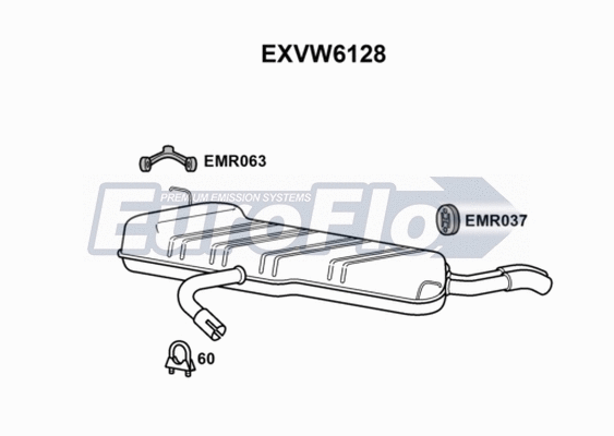 Rear Muffler (EXVW6128)