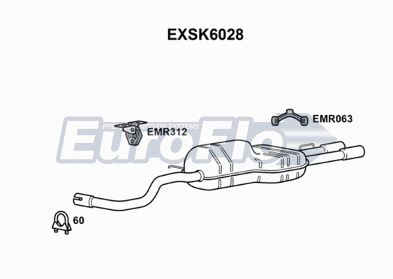 Rear Muffler (EXSK6028)