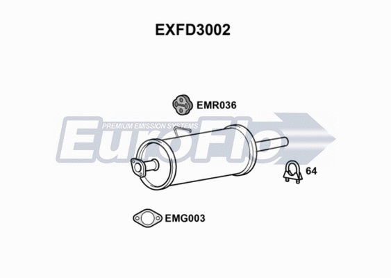 Centre Muffler (EXFD3002)