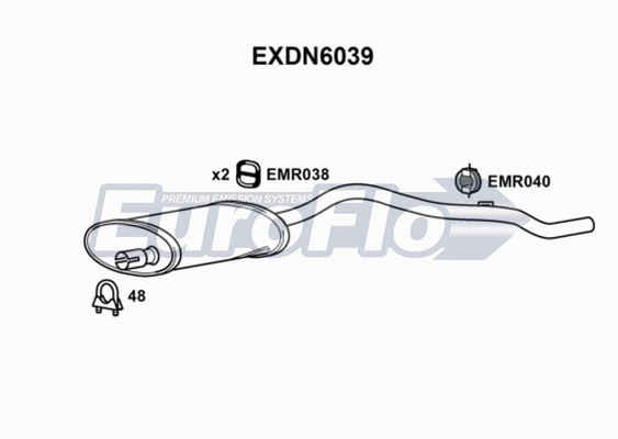 Rear Muffler (EXDN6039)