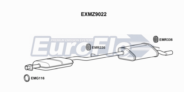 Centre/Rear Muffler (EXMZ9022)