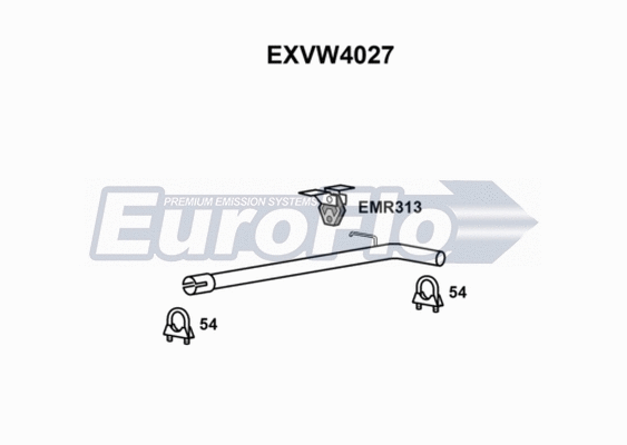 Exhaust Pipe (EXVW4027)