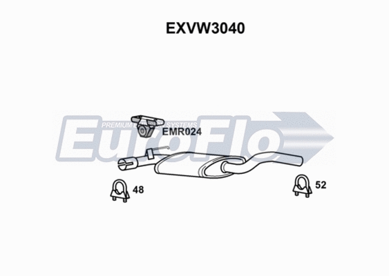 Centre Muffler (EXVW3040)