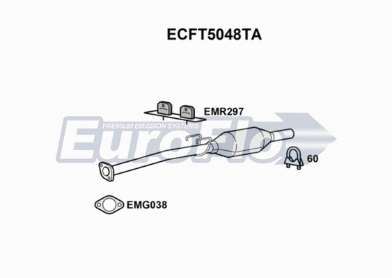 Catalytic Converter (ECFT5048TA)