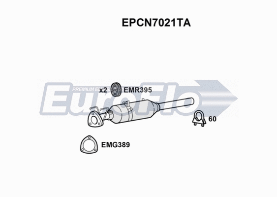 Soot/Particulate Filter, exhaust system (EPCN7021TA)