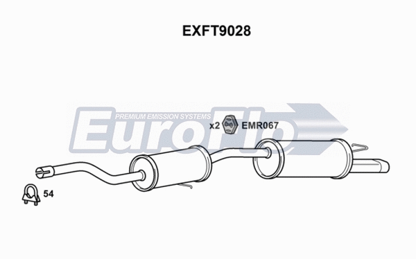 Centre/Rear Muffler (EXFT9028)