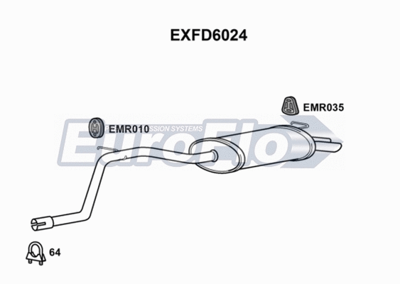 Rear Muffler (EXFD6024)