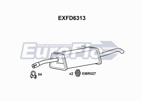 Rear Muffler (EXFD6313)