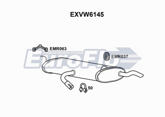 Rear Muffler (EXVW6145)