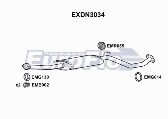 Centre Muffler (EXDN3034)