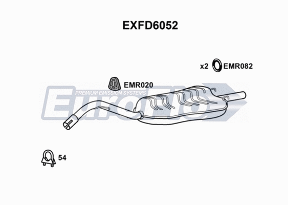 Rear Muffler (EXFD6052)