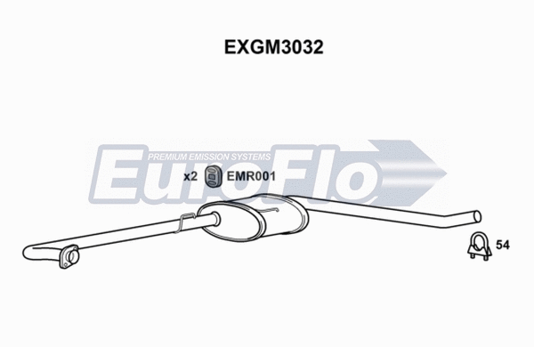 Centre Muffler (EXGM3032)