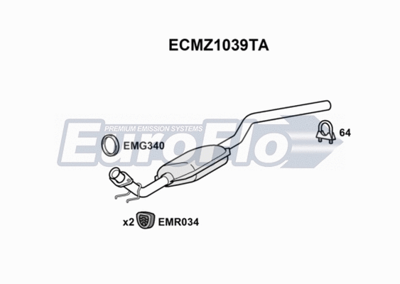 Catalytic Converter (ECMZ1039TA)