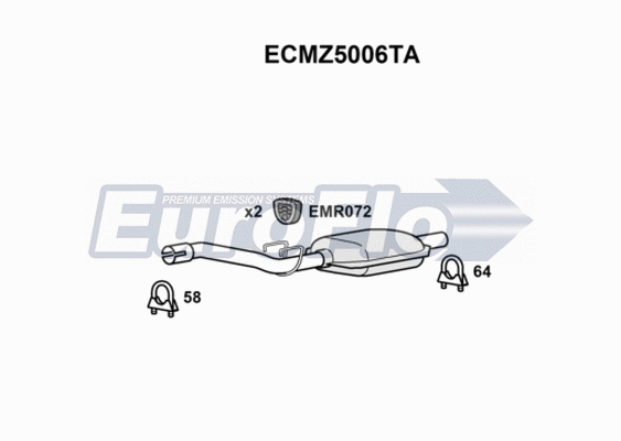 Catalytic Converter (ECMZ5006TA)
