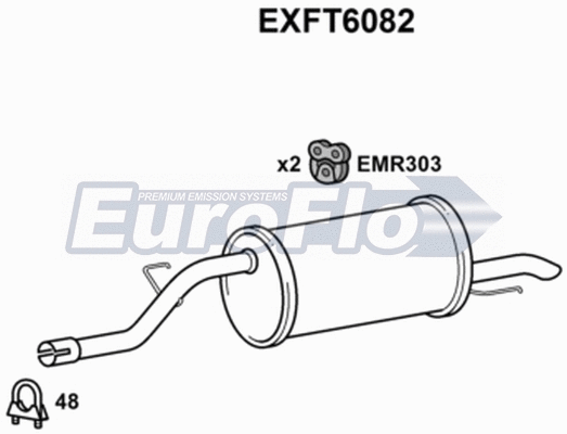 Rear Muffler (EXFT6082)