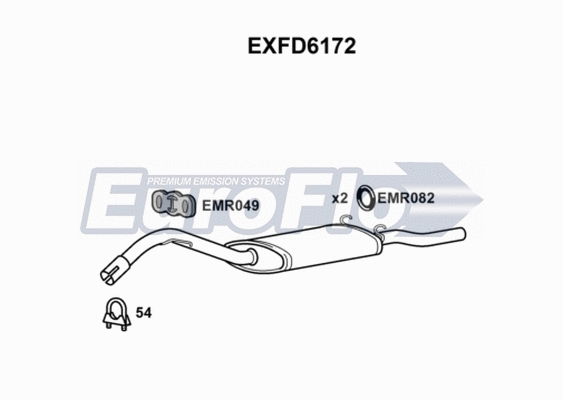 Rear Muffler (EXFD6172)