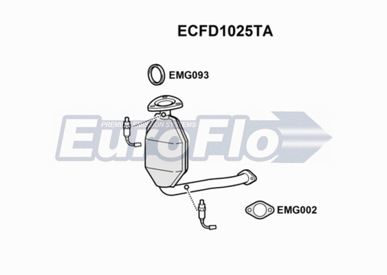 Catalytic Converter (ECFD1025TA)