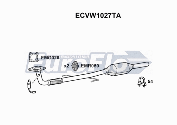 Catalytic Converter (ECVW1027TA)