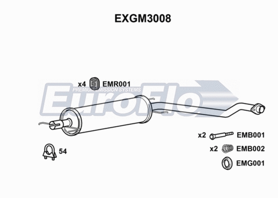 Centre Muffler (EXGM3008)