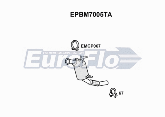 Soot/Particulate Filter, exhaust system (EPBM7005TA)