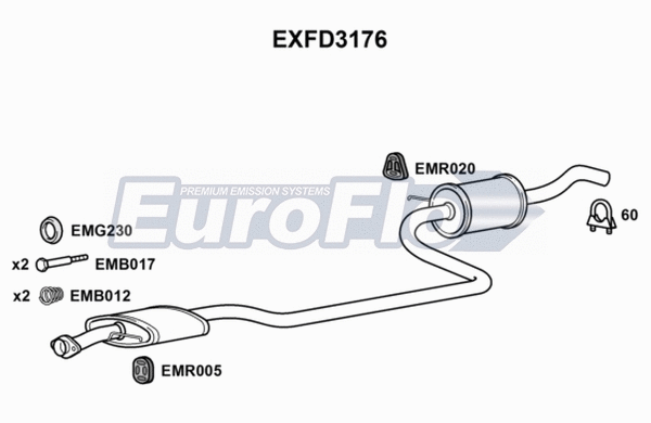 Centre Muffler (EXFD3176)