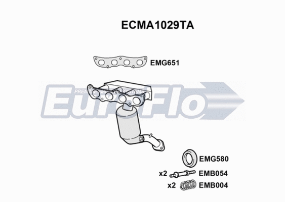 Catalytic Converter (ECMA1029TA)