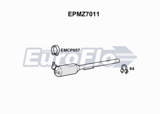 Soot/Particulate Filter, exhaust system (EPMZ7011)