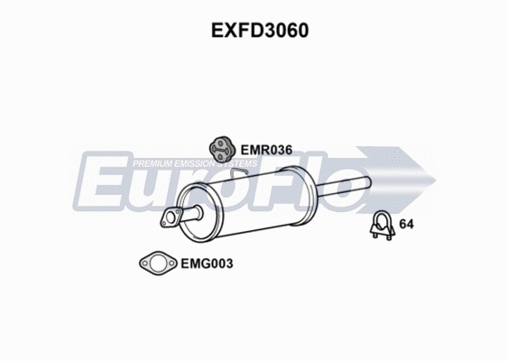 Centre Muffler (EXFD3060)