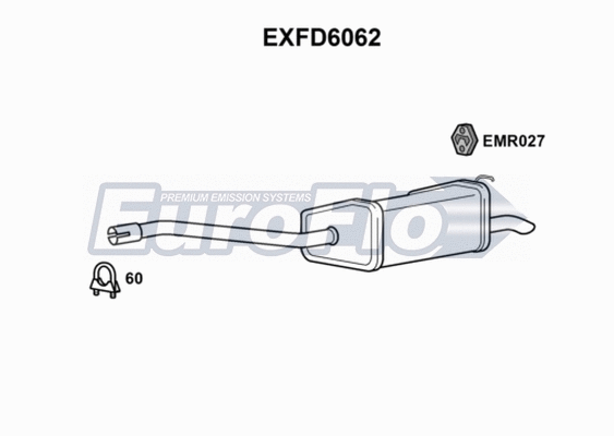Rear Muffler (EXFD6062)