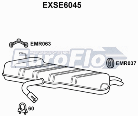 Rear Muffler (EXSE6045)