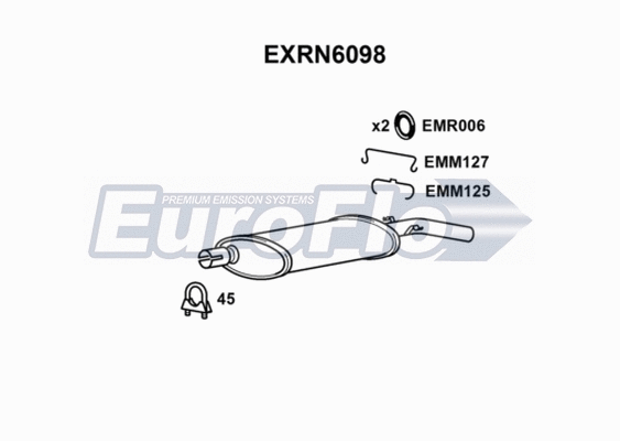 Rear Muffler (EXRN6098)