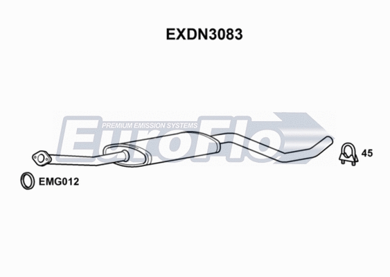 Centre Muffler (EXDN3083)