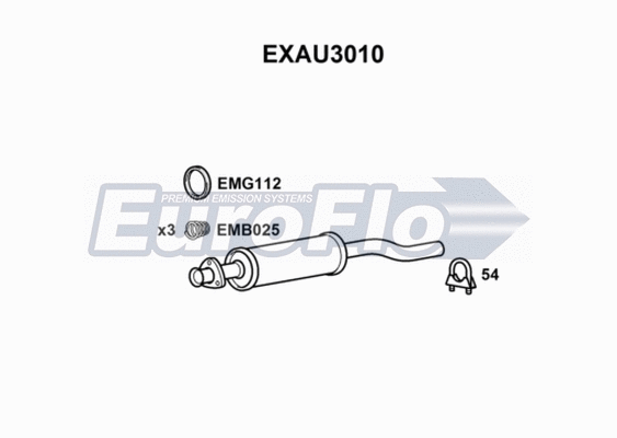 Centre Muffler (EXAU3010)