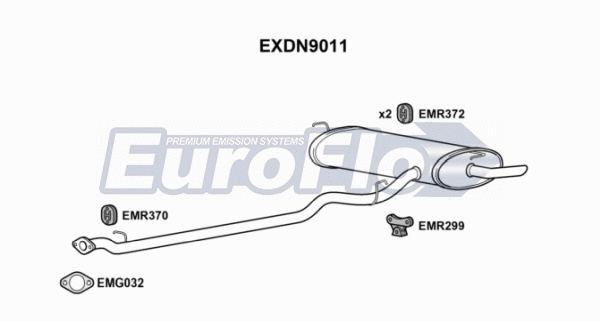 Centre/Rear Muffler (EXDN9011)